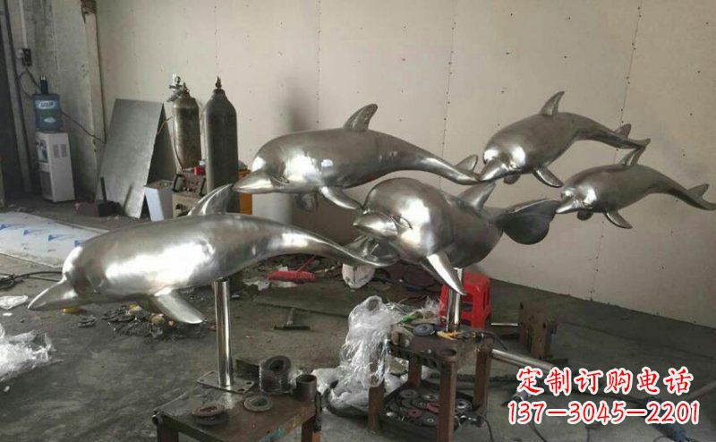信阳不锈钢海豚雕塑