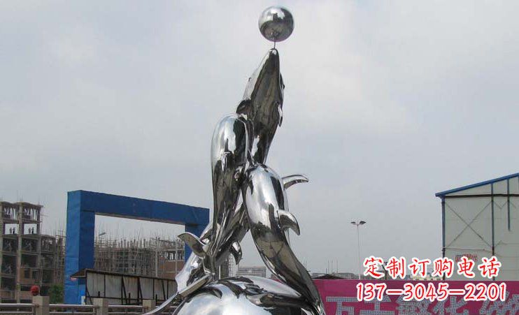 信阳不锈钢海豚雕塑海洋之美的象征