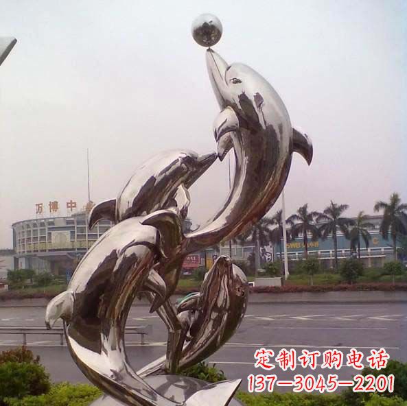 信阳不锈钢海豚雕塑艺术之美