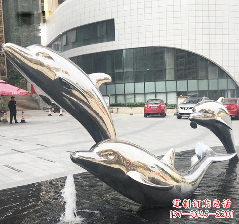 信阳不锈钢海豚雕塑艺术与美的结合