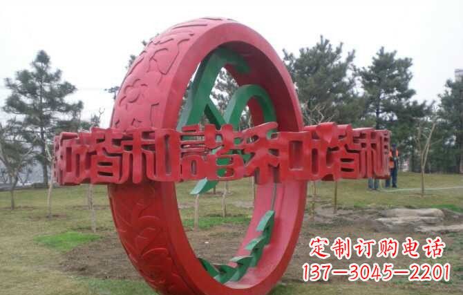 信阳不锈钢谐圆环雕塑精致美观