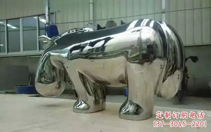 信阳不锈钢河马雕塑美观耐用的艺术品