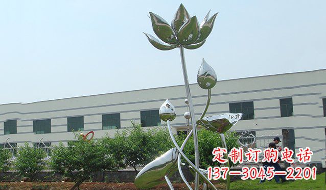 信阳不锈钢荷花雕塑