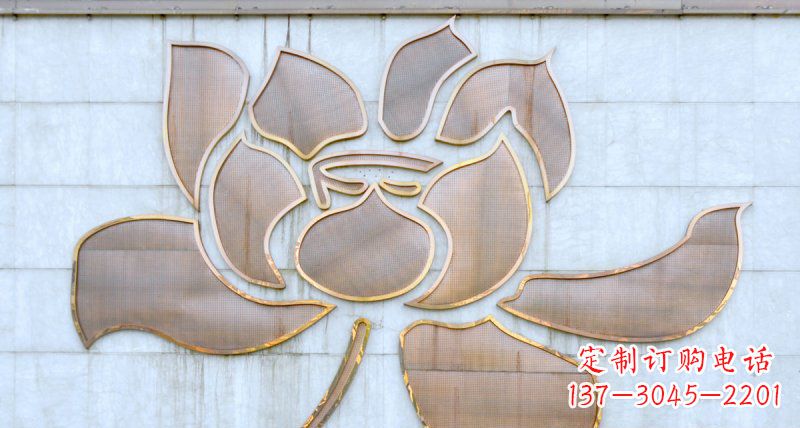 信阳不锈钢荷花雕塑精致而富有意象