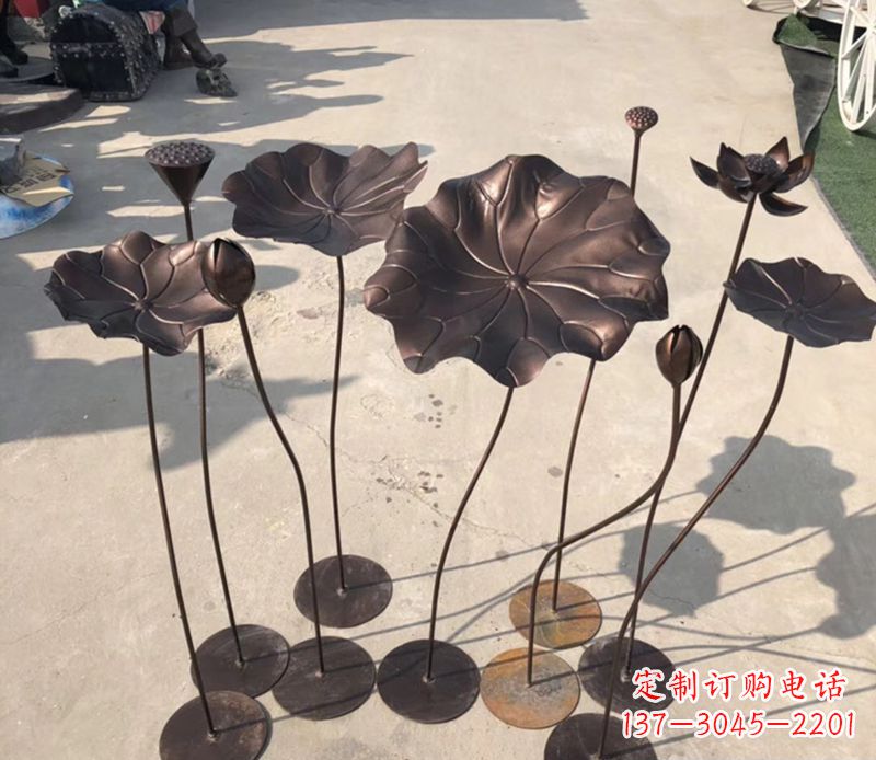 信阳不锈钢荷花雕塑传承传统文化