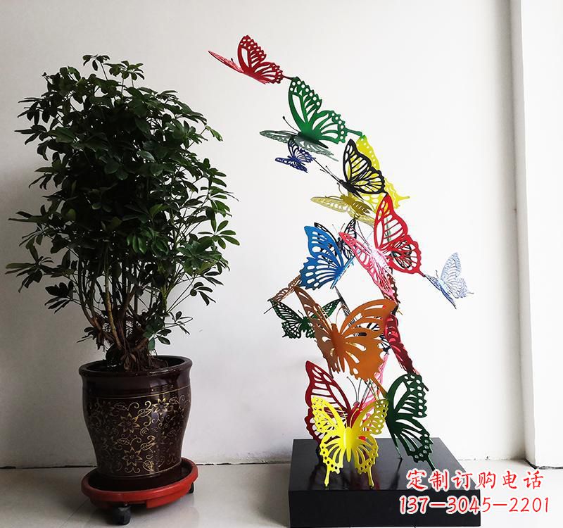 信阳不锈钢蝴蝶雕塑精美的艺术品