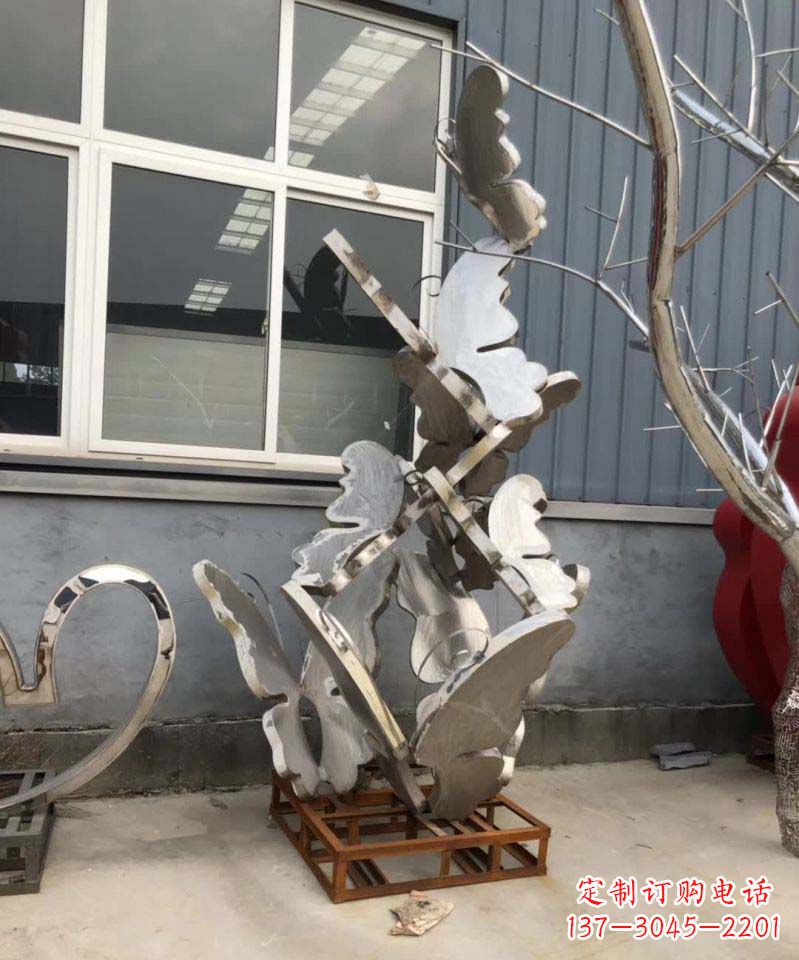 信阳蝴蝶之舞不锈钢雕塑精美绝伦