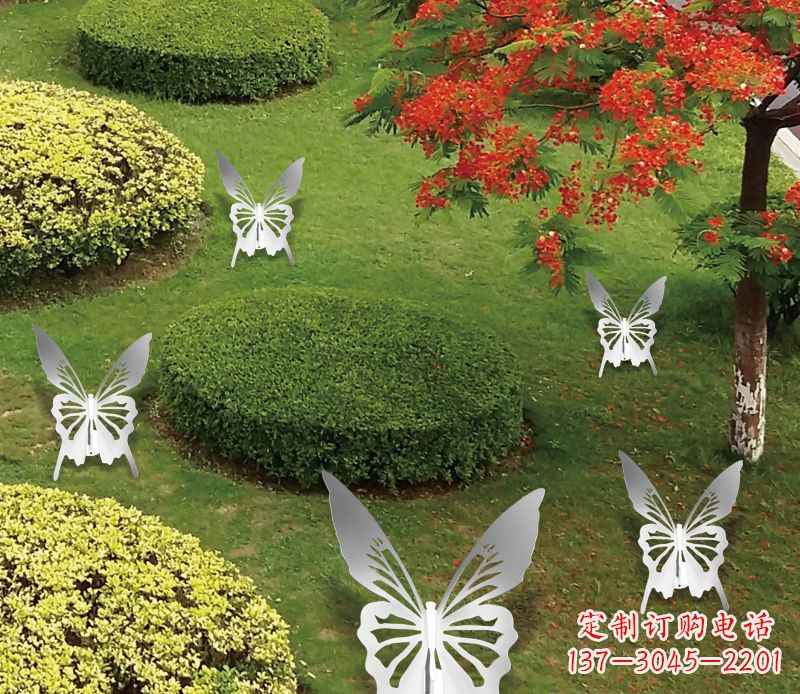 信阳灵动飞舞不锈钢蝴蝶雕塑