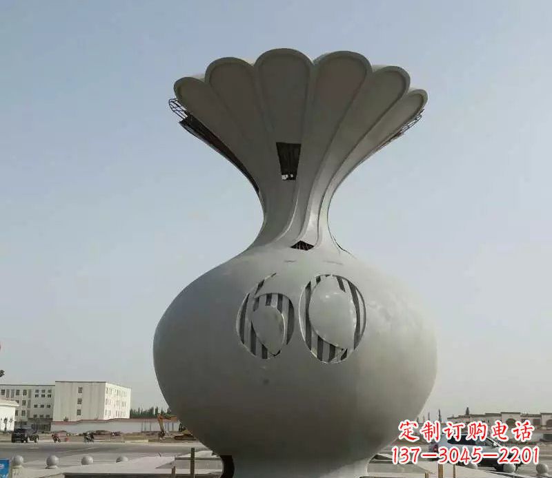 信阳精美不锈钢花篮雕塑