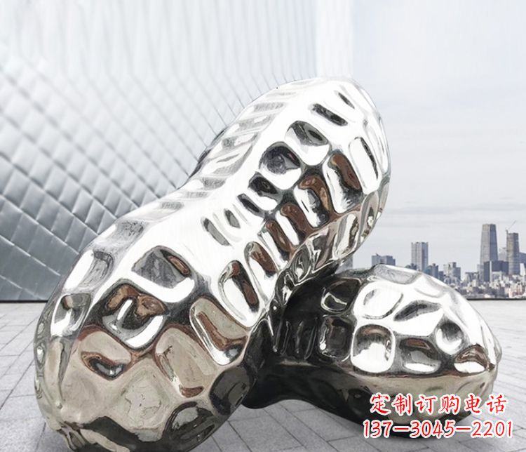 信阳精美不锈钢花生雕塑