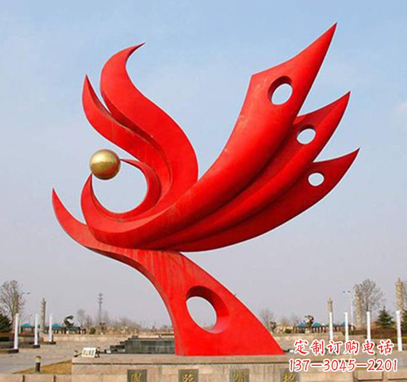 信阳不锈钢凤凰雕塑的精美