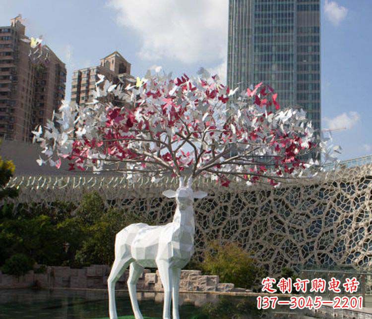 信阳不锈钢梅花鹿雕塑艺术的精美结晶