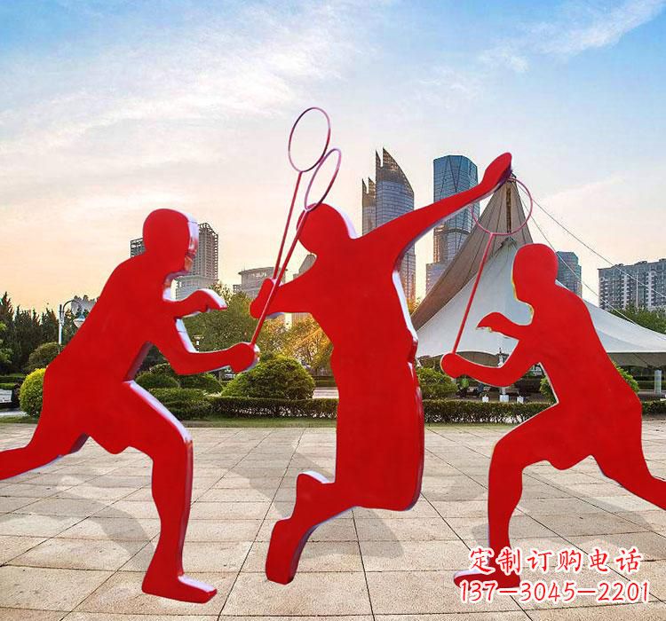 信阳不锈钢羽毛球雕塑艺术与运动的完美结合
