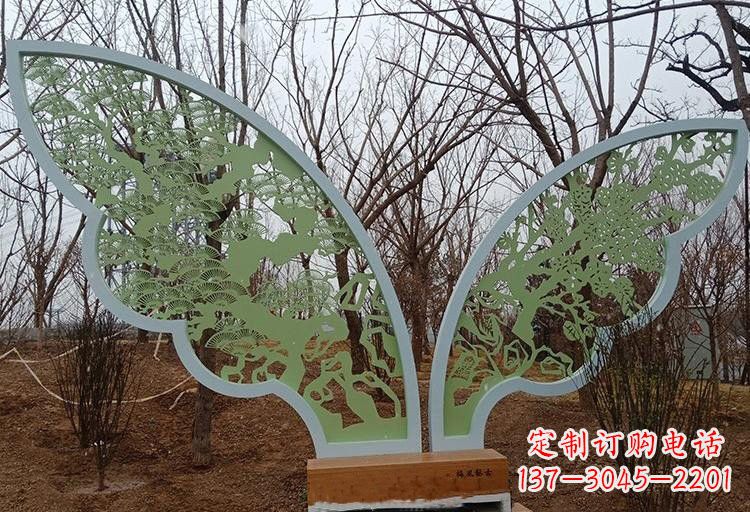 信阳不锈钢剪纸蝴蝶翅膀雕塑