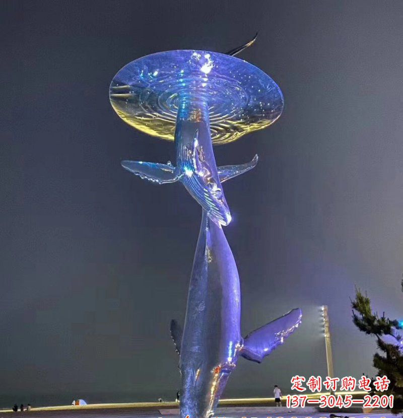 信阳不锈钢鲸鱼雕塑——传承着海洋的精灵魅力