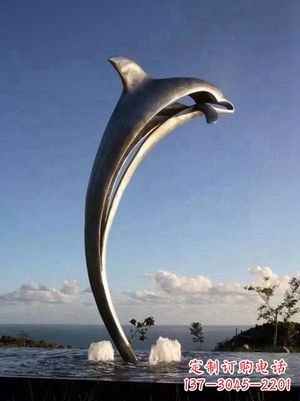 信阳不锈钢海豚雕塑让游客流连忘返