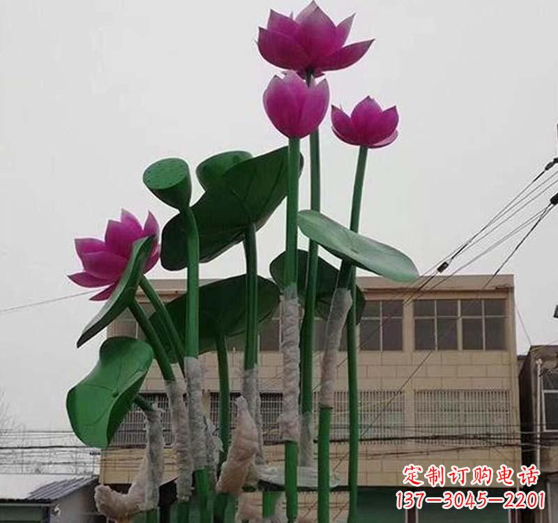 信阳不锈钢荷花雕塑——精美绝伦