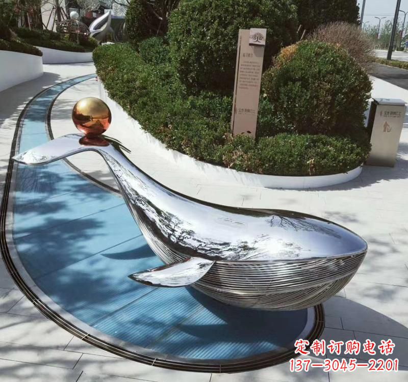 信阳精美不锈钢海豚雕塑