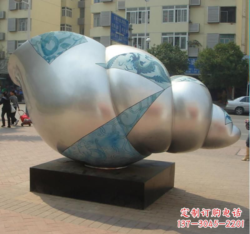 信阳不锈钢海螺雕塑艺术的精美融合