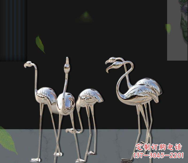 信阳非凡之美不锈钢火烈鸟雕塑