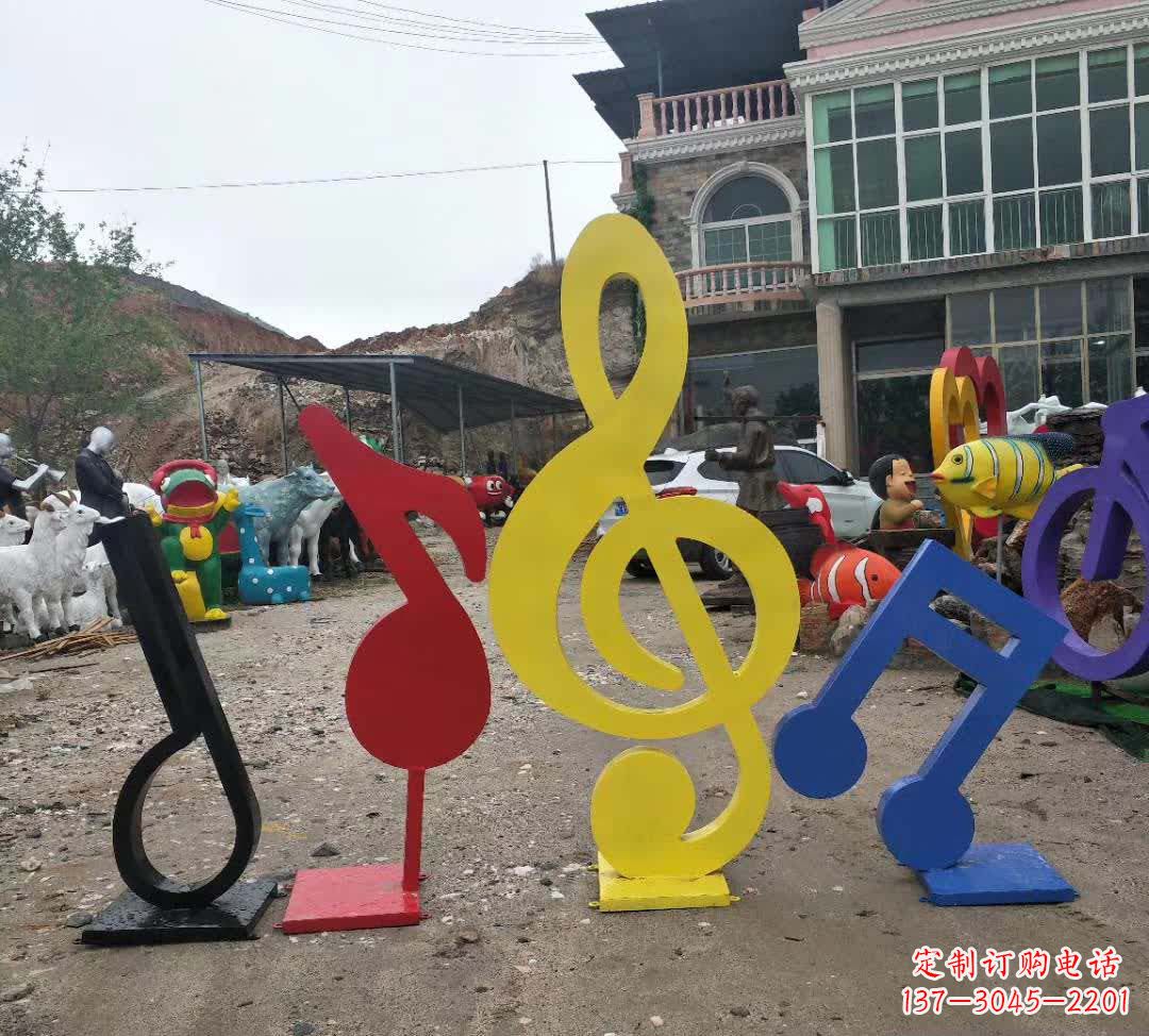 信阳不锈钢烤漆音符雕塑