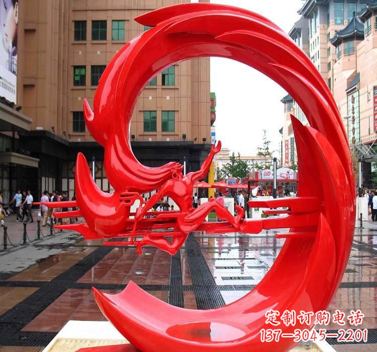 信阳夸父雕塑一种不锈钢的艺术