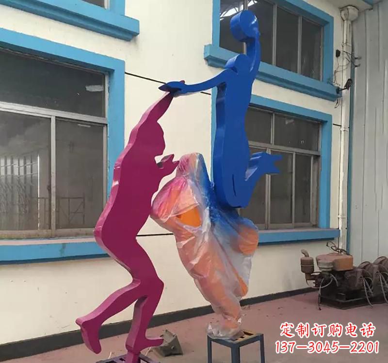 信阳不锈钢篮球运动员雕塑纪念篮球运动传奇