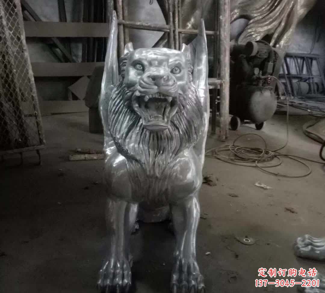 信阳不锈钢老虎雕塑经典的艺术品