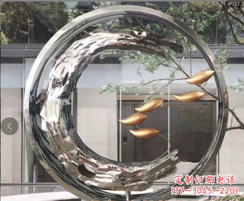 信阳不锈钢鲤鱼跃龙门——一座精美的雕塑