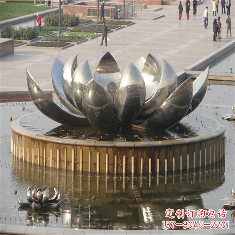 信阳不锈钢莲花喷泉——艺术与美的完美结合