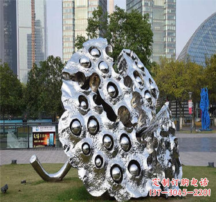 信阳不锈钢莲蓬雕塑源自中国传统文化的精美作品