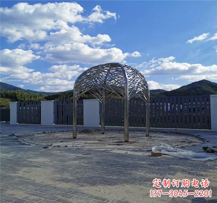 信阳不锈钢凉亭雕塑美丽的艺术之作