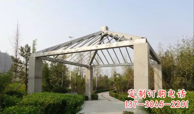 信阳不锈钢凉亭雕塑点缀公园景观
