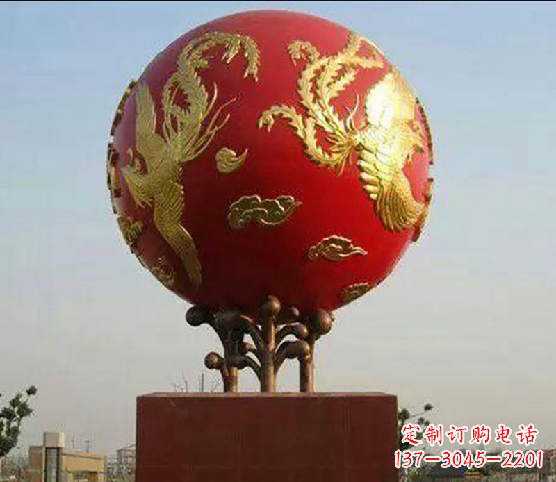 信阳不锈钢龙凤呈祥雕塑传统艺术的精美体现