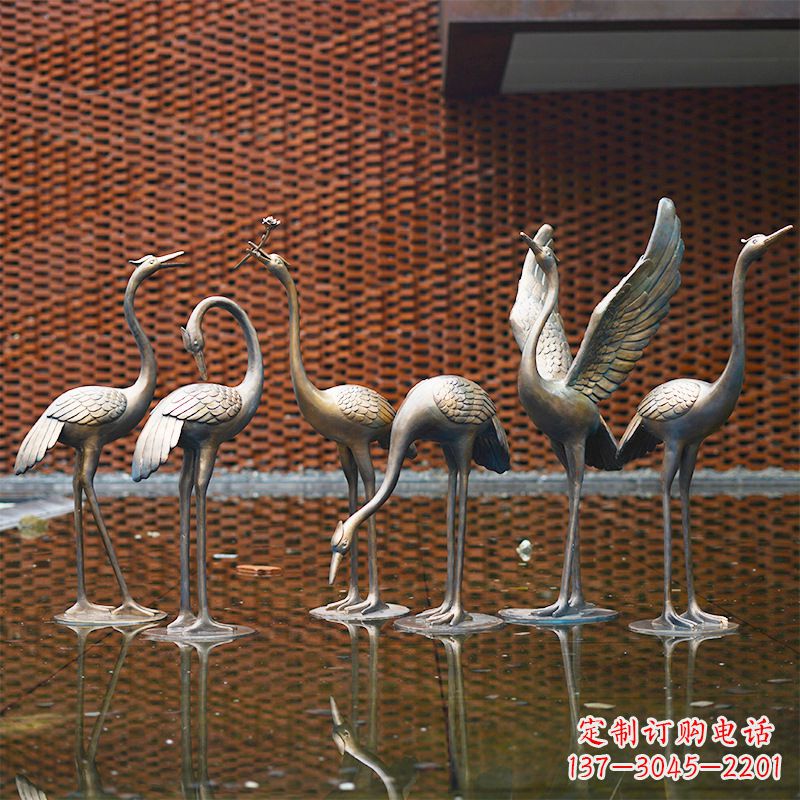 信阳不锈钢镂空动物鹤雕塑