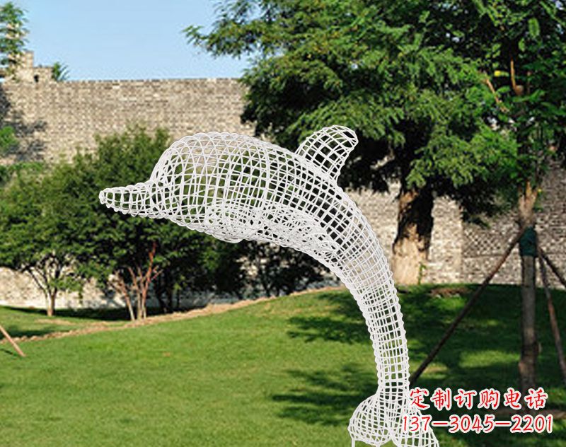 信阳不锈钢海豚雕塑让海洋之美永存