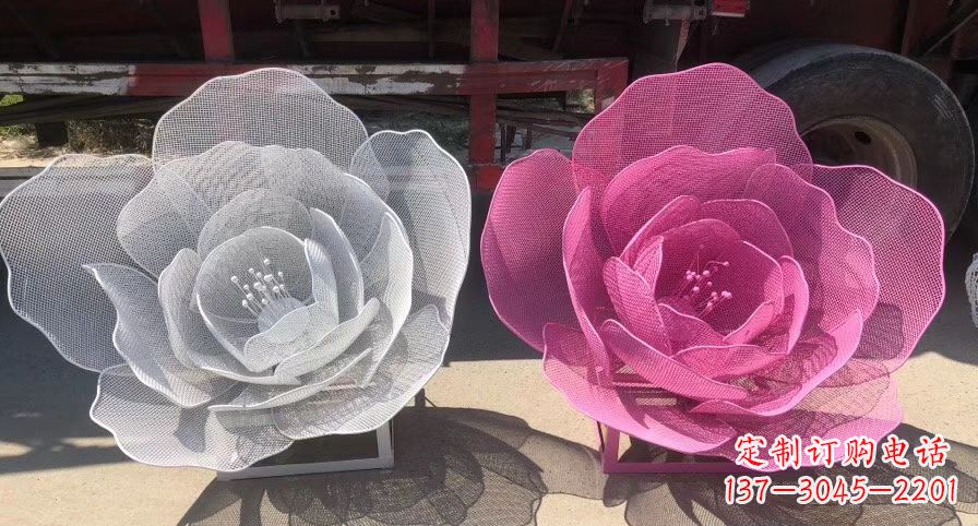 信阳不锈钢荷花雕塑,给公园带来优雅美景