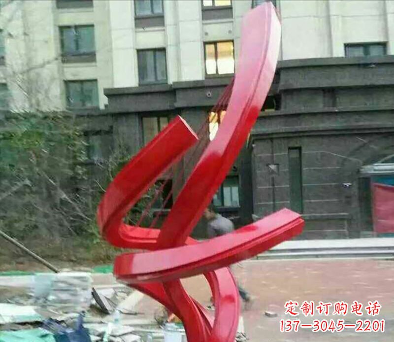 信阳不锈钢螺旋飘带雕塑