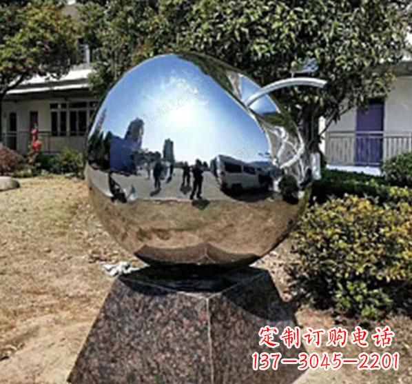 信阳不锈钢蚂蚁滚苹果雕塑艺术与科技的完美结合