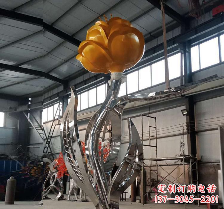 信阳不锈钢玫瑰花雕塑一款非凡的艺术品