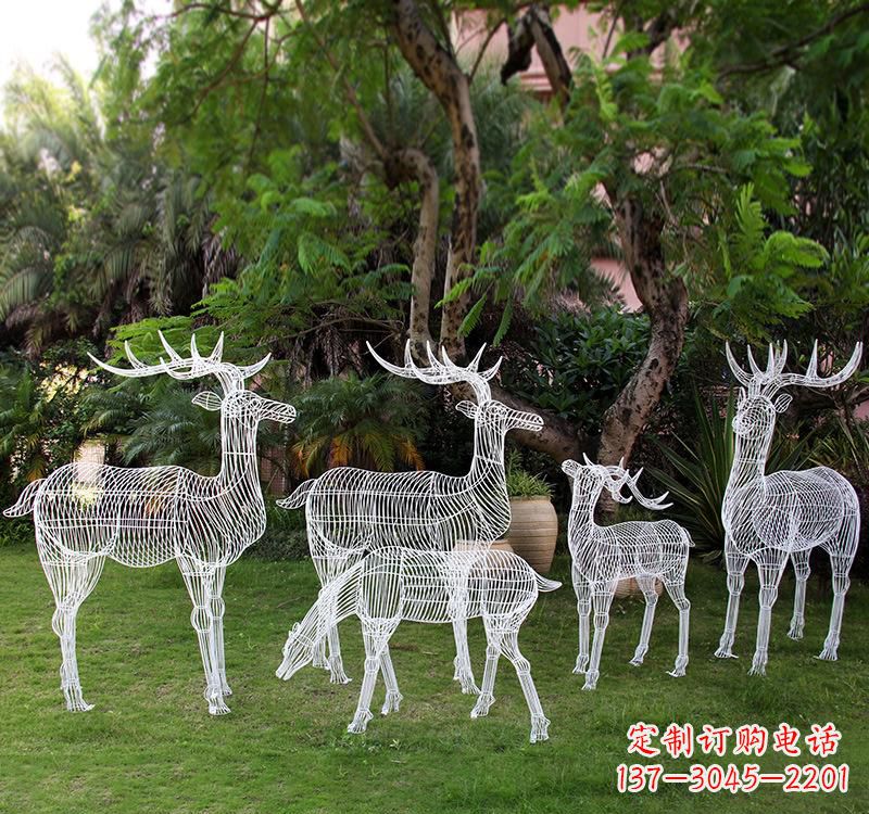 信阳不锈钢梅花鹿雕塑美丽的象征