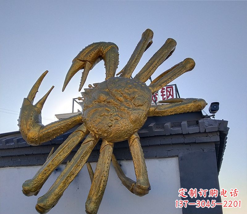 信阳不锈钢螃蟹雕塑精美而又经久不衰