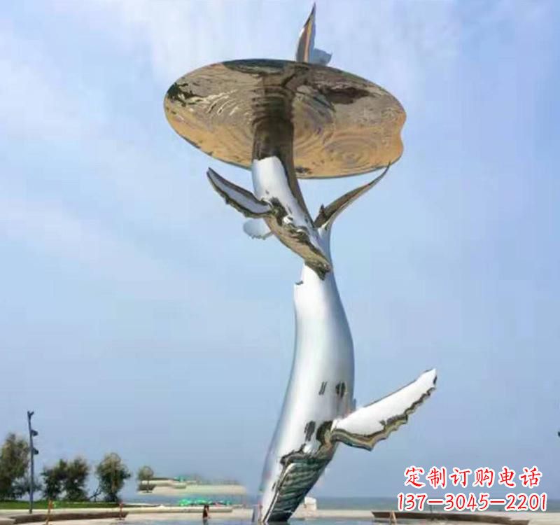 信阳不锈钢海豚雕塑精美的艺术品