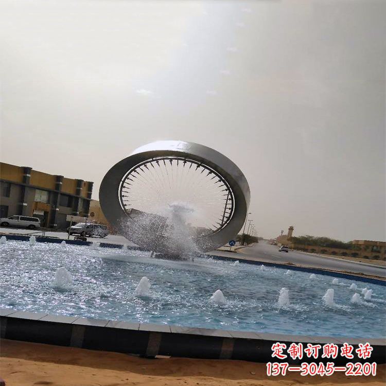 信阳精美不锈钢喷泉雕塑，增添环形绿景魅力