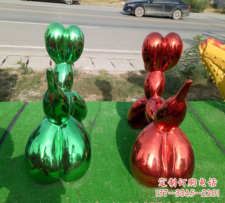 信阳不锈钢气球狗雕塑