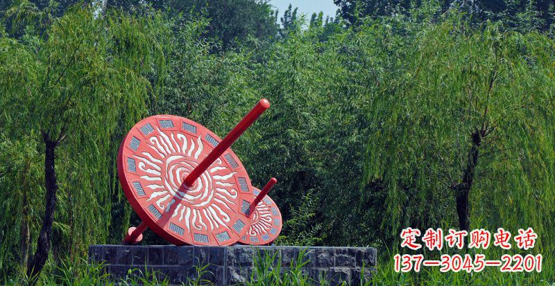 信阳不锈钢日晷校园雕塑点亮校园时光