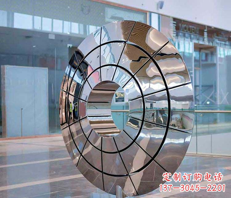信阳不锈钢圆环雕塑——精美的艺术精品