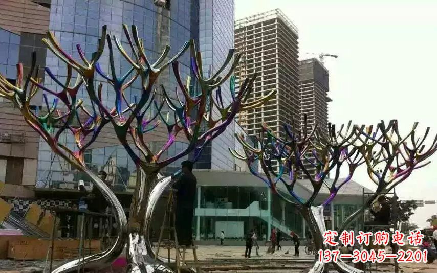 信阳不锈钢树枝景观雕塑