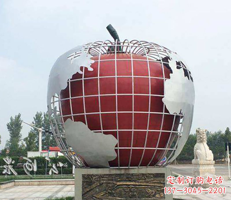 信阳不锈钢水果雕塑艺术品精美绝伦