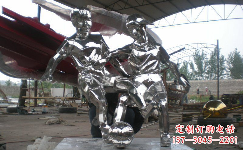 信阳不锈钢足球雕塑